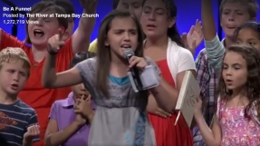 Holy Spirit takes hold of young girl as she prays, preaches, speaks in tongues before Florida church congregation