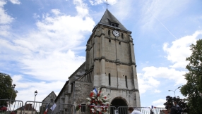 French president leads mourners honouring Fr Jacques Hamel on first anniversary of his murder