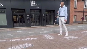 Twitter didn\'t delete these hate tweets â so a German-Israeli artist has stencilled them outside its HQ 