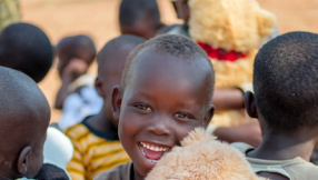 In time for Christmas, 700 World Vision teddy bears arrive for refugee children in Uganda