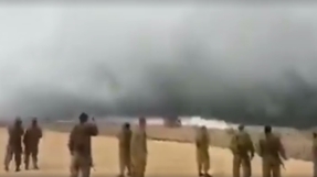 Massive Dust Storm Forms \'Hand of God\' Over Israeli Border to \'Protect Nation From ISIS â Just Like in Old Testament\'