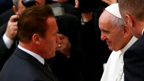 Pope Francis Meets \'Huge Fan\' Arnold Schwarzenegger At The Vatican