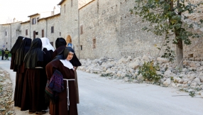 Pope Francis visits earthquake hit victims