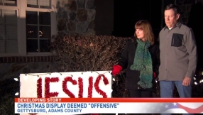 Christian couple refuse to take down 'offensive' Jesus sign in front of home