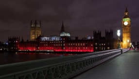 Buildings lit up red in solidarity with persecuted Christians