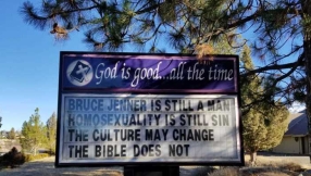 Pastor steps down over 'Bruce Jenner is still a man' church sign