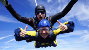 13,000ft leap of faith for the Bishop of Lewes