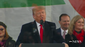 Donald Trump says every child is a 'sacred gift from God' in historic appearance at March for Life