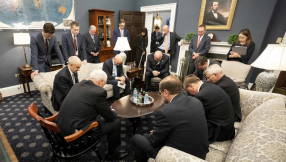 Mike Pence prays with coronavirus task force for God's help; Liberals and atheists mock