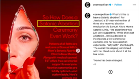 Cosmopolitan magazine promotes Satanic 'abortion ritual'