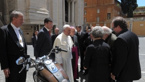 Pope\'s motorbike sells for record breaking Â£200,000