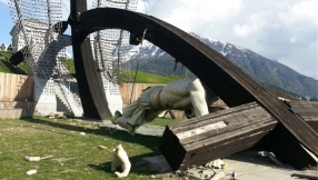 Man crushed by giant crucifix dedicated to Pope John Paul II