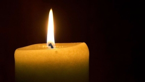 A single candle left burning at No 10 to mark WWI