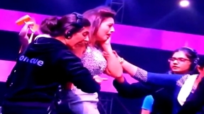 Indian TV host slapped on-air for wearing a \'short dress\' [VIDEO]