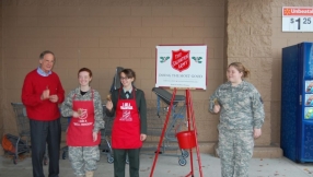 Generous stranger leaves gold coins and a note for the Salvation Army: \'A child is born, Jesus!\'