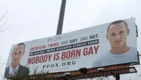 Advertiser defends \'Nobody is born gay\' billboard