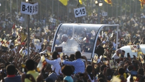 Pope Francis makes surprise visit to Buddhist temple