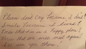 Elderly woman leaves touching note for her husband before her passing