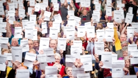 Thousands turn out to support Ashers Bakery at Belfast rally