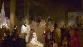 Archaeologists rebuild church where Pocahontas married John Rolfe