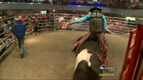 \'Cowboy pastor\' spreads the gospel by riding a bull in church