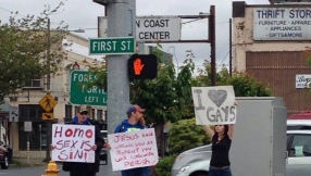 Teen makes \'I Love Gays\' protest, urges others in Oregon town to join