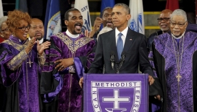 Obama gets image boost with 2 Supreme  Court decisions, Charleston church eulogy