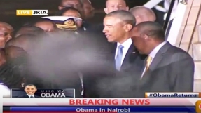 Gray figure captured on camera  during President Obama\'s visit to Kenya?