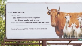 Gay rights group addresses billboard to Kim Davis