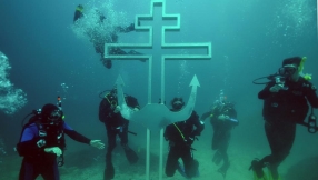 Underwater worship: Divers start work on Orthodox church, 20 metres deep