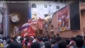 30-foot Hindu idol of good fortune falls on crowd of worshipers in India; 1 dead