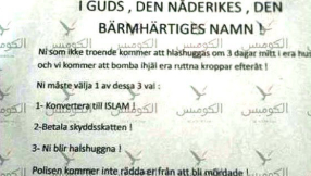 Sweden: Islamic State letters threaten beheadings for non-believers