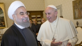 Pope meets Iranian president, asks him to help stop Middle East terrorism