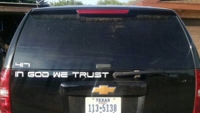 Texas business owner offers to pick up the tab for \'In God We Trust\' bumper stickers