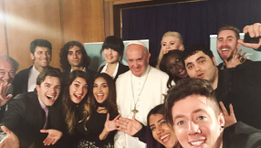 Pope meets YouTube vlogging stars in Rome