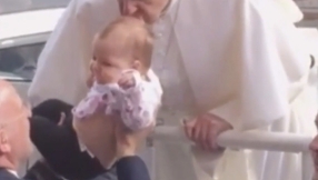 \'Miracle\' baby with brain tumour makes progress after being kissed by Pope