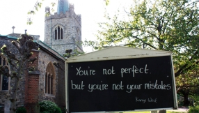 London church tries to attract more people by posting quotes from Kanye West song on its outdoor blackboard