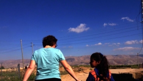 Syrian refugee children hearing the Gospel at Bible camp