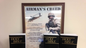 Chaplain distributes Bibles after scripture is removed from U.S. Air Force base facility